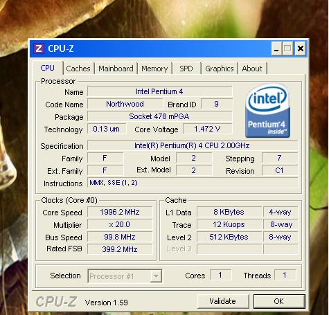  Pentium 4 2.0Ghz Overclock