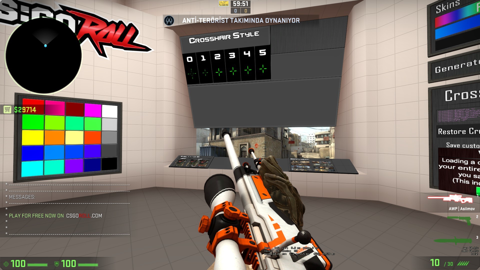 Satılık AWP Asiimov FT ve Ak-47 Frontside Misty MW