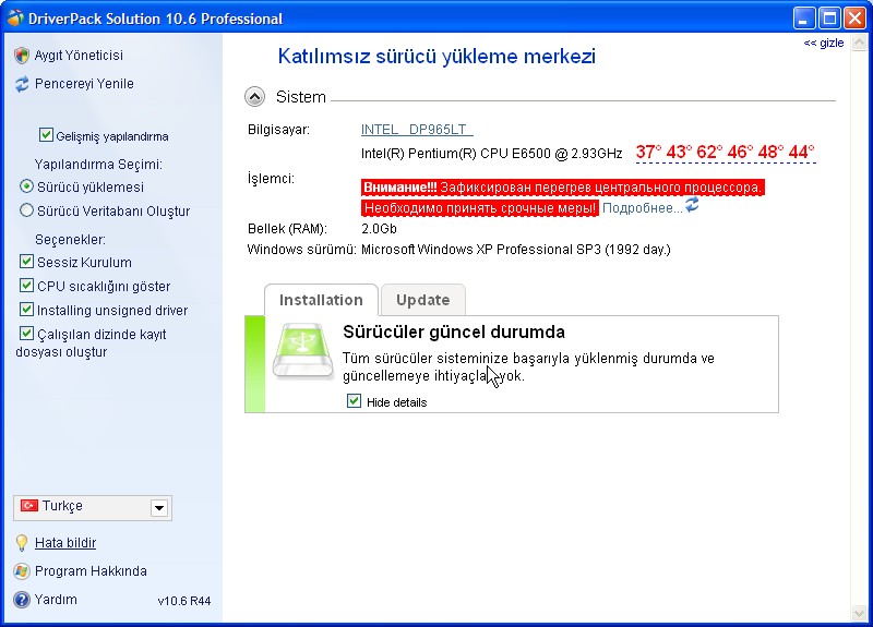  DriverPack Solution 2010 Sürücü Aramaya Son
