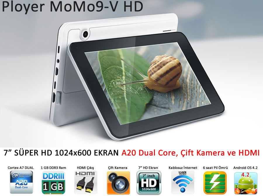  Ployer Momo9 A20 Dual Core Hem hesaplı hem güçlü hem fonksiyonel