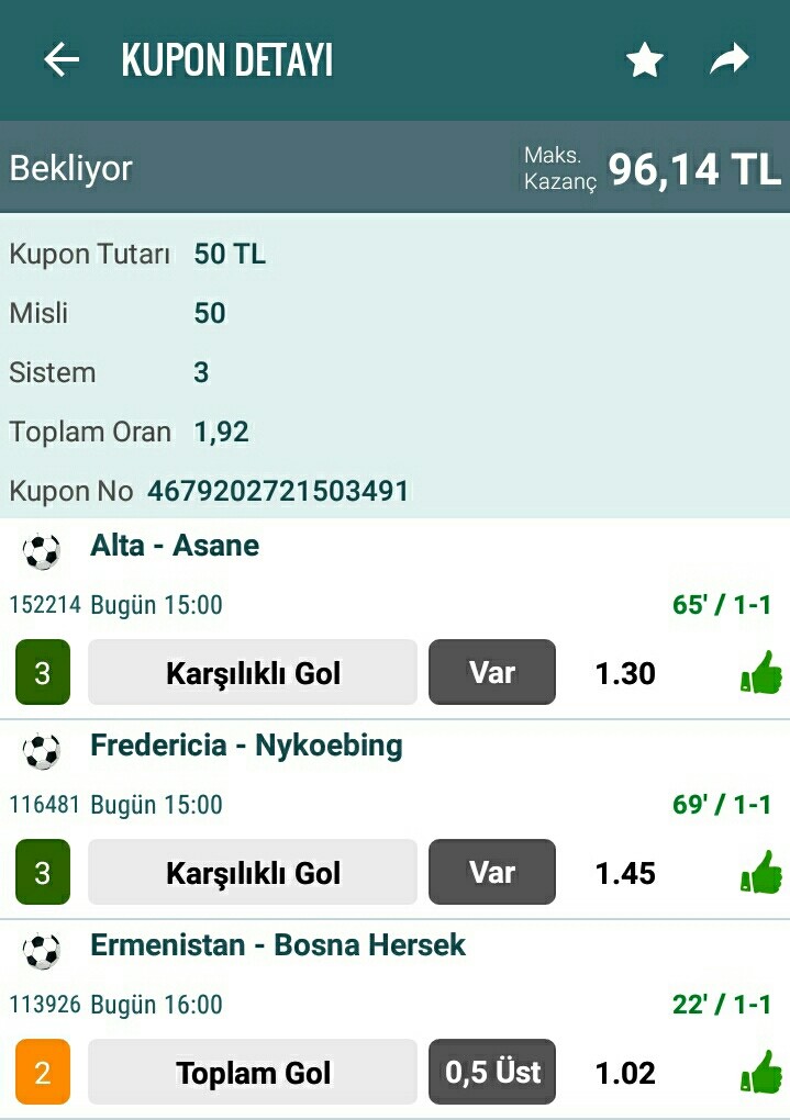 Iddaa Tahminler 