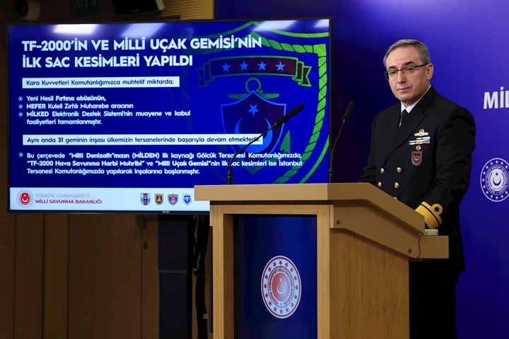 Tarihi an! TF-2000 Muhribi, Milli Uçak Gemisi ve Milli Denizaltı'nın inşası başladı