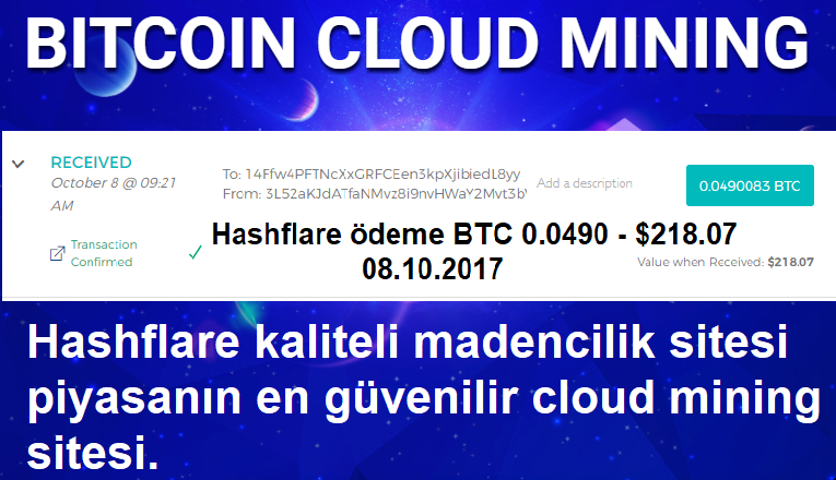  HashFlare / Cloudmining / Bulut madencilik / Ödeme kanıtlı