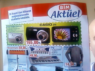  12mp fotoğraf makinesi(casio)bimde 165 lira.26 kasımda!