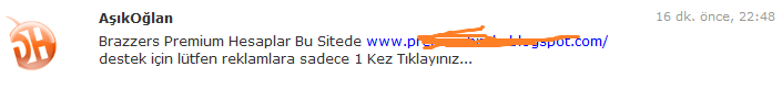 Bedava Brazzers Premium Uyeligi Mesajı