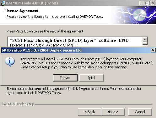  KERNEL DEBUGGER----DAEMON TOOLS KURAMIYORUM!!!