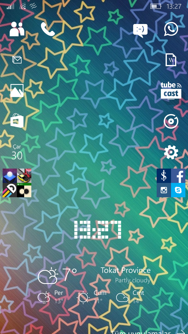  Windows 10 Mobile Ana Ekranlarınız