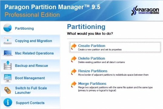  PARAGON Partition manager 9.5 PERSONAL - TAM SÜRÜM
