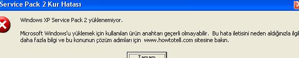  Bilgisayarım Service Pack (Sp) Yüklemiyor Acil Yardım