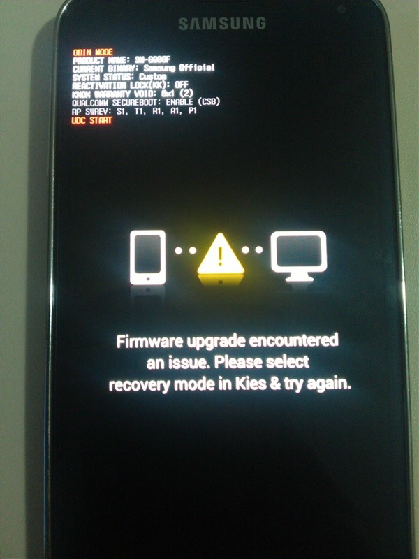  YARDIM S5 firmware upgrade encountered an issue... hatası