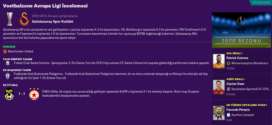 FM20 | DS | Galatasaray | Kariyer Sonu | 5 Sezon'da 15 Kupa - Avrupa'da 3 Büyük Final