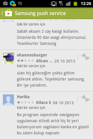  Samsung Android'i olanlar bi gelin :D