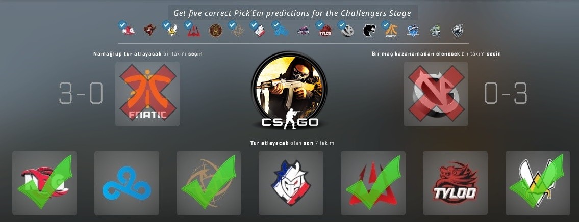 CSGO Pickem Tahminleriniz Nelerdir ? 