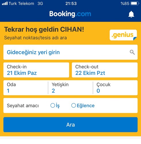 Booking.com 50 $'a kadar %50 indirim