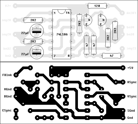 Mini av2vga конвертер схема