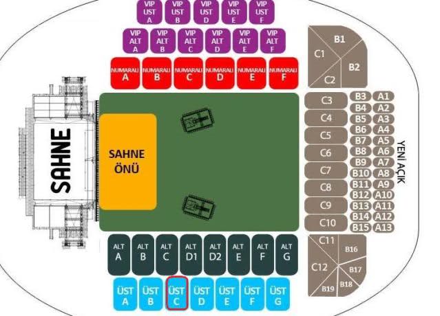  RAMMSTEİN 25 HAZİRAN - SAHNE ÖNÜ BİLETİ