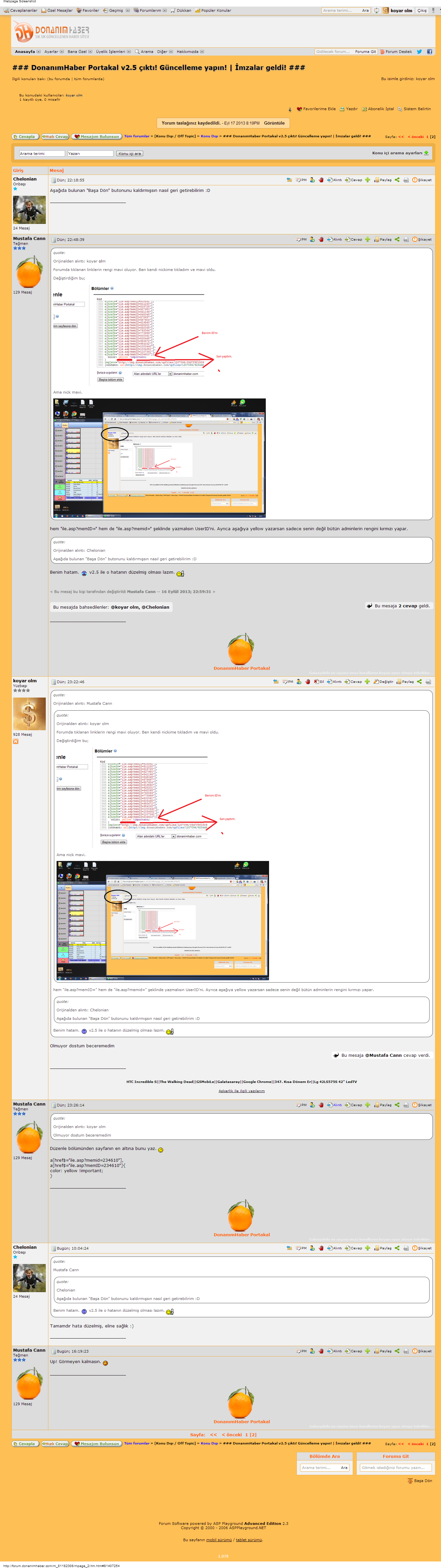  ######  DonanımHaber Portakal v2.7 çıktı! Güncelleme yapın!  ######