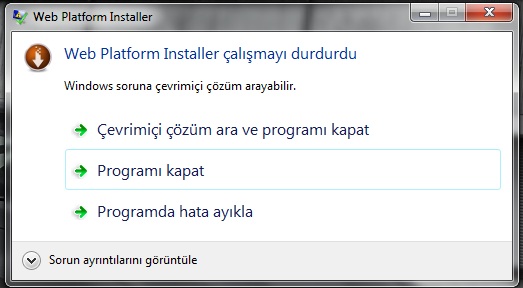  Yardımınıza ihtiyacım var. Visual studio 2010-2011 hatası)