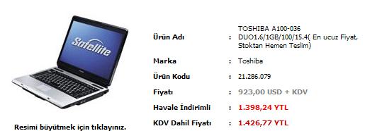  -_-En Çok Satılan Dizüstü Bilgisayarlar (bazı internet mağazalarında)-_-
