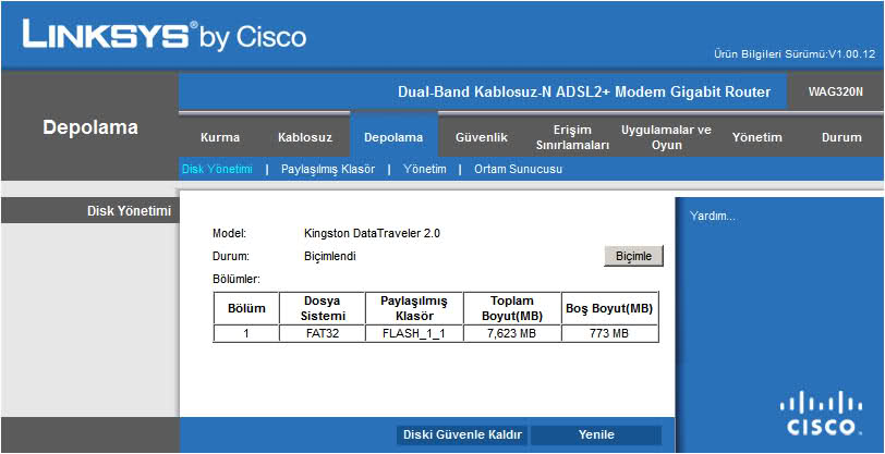  Linksys Cisco WAG320N Uydunet incelemesi (ps3'te medya paylaşımı ve mkv açma)