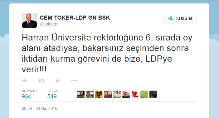  Cem Toker: (Erdoğan) İktidarı LDP'ye Verebilir