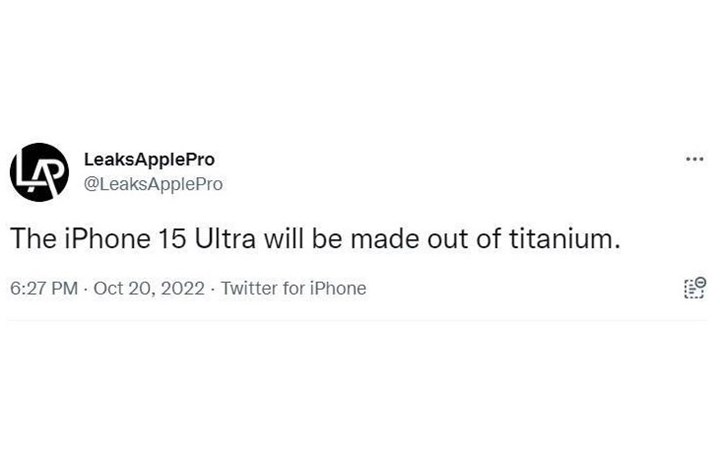 iPhone 15 Ultra titanyum yapıya sahip olabilir