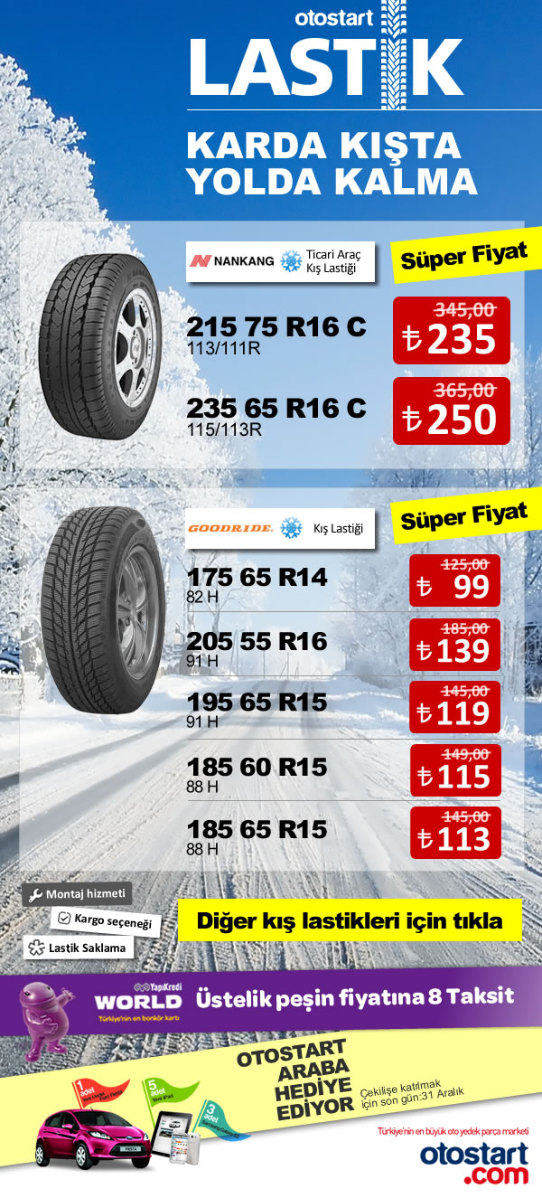  215 75 R16 Ticari Araç Kış Lastiği 225 TL