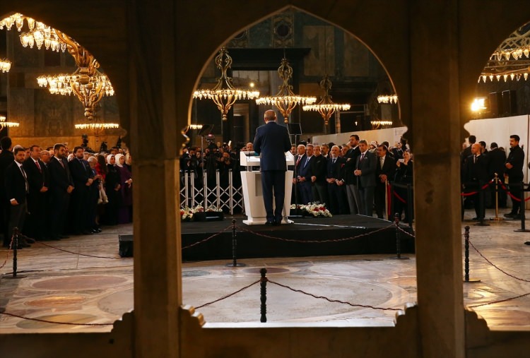 Cumhurbaşkanı Erdoğan'dan Ayasofya'da duygusal konuşma