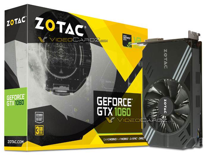 Zotac 3GB GeForce GTX 1060 Mini geliyor