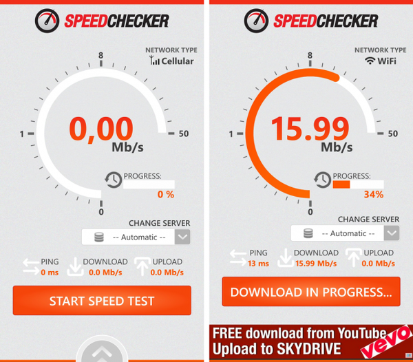 Windows Phone 8 için SpeedChecker ile internet hızınızı test edin