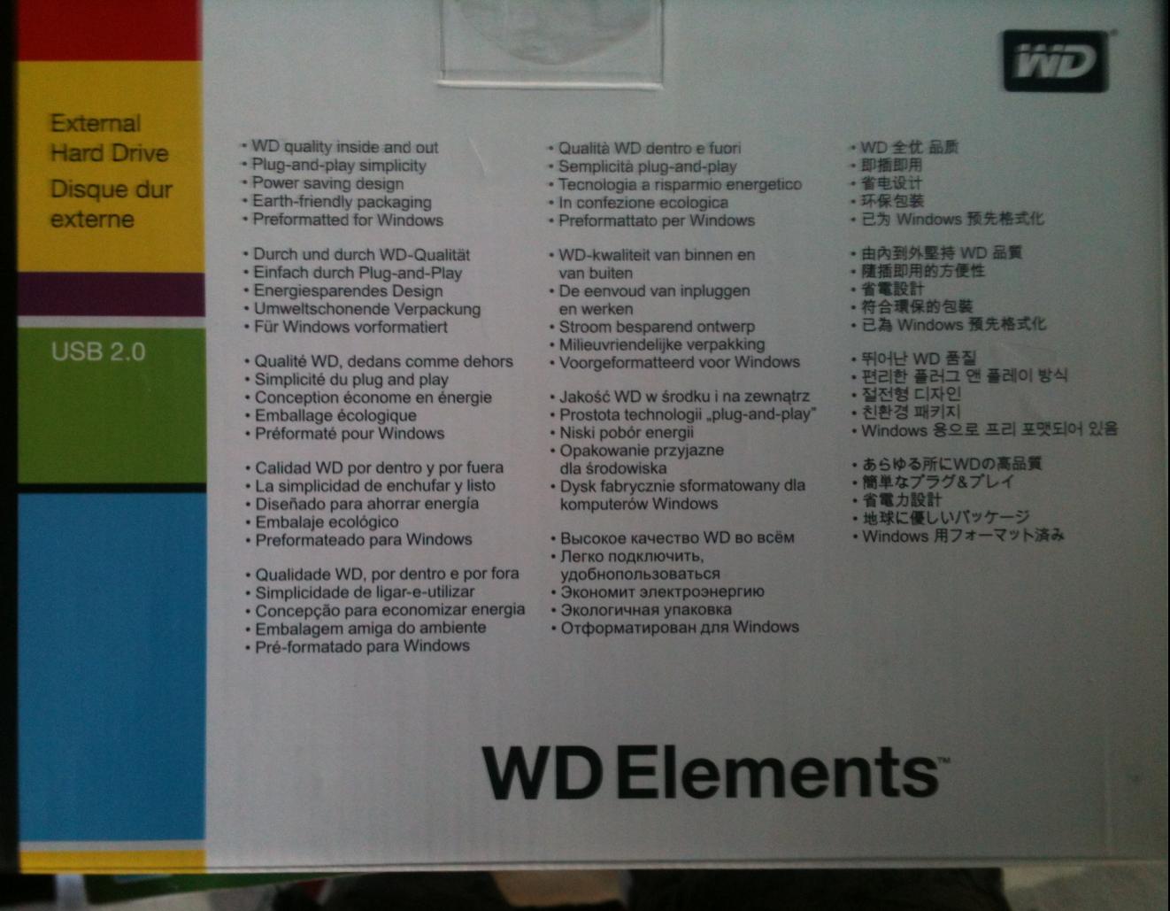  WD Elements 2TB Harddisk Kutusu Açılmamış 1 Sene Garantili 230 Lira