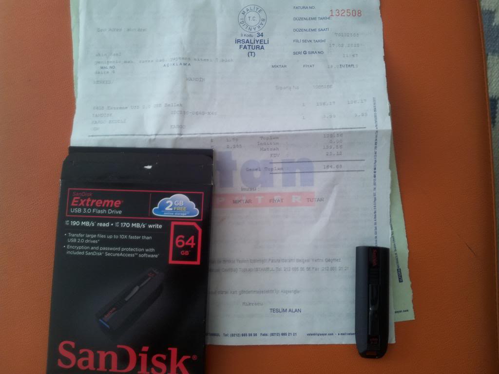  sandisk extreme 64 gb usb 3.0 flash bellek