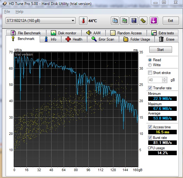  HD tune programlı ile harddisk testi resimli anlatım