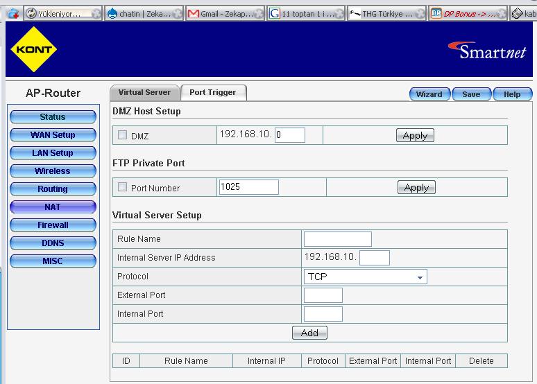  kablomodeme kablosuz router taktım ve emule düşük id aldı