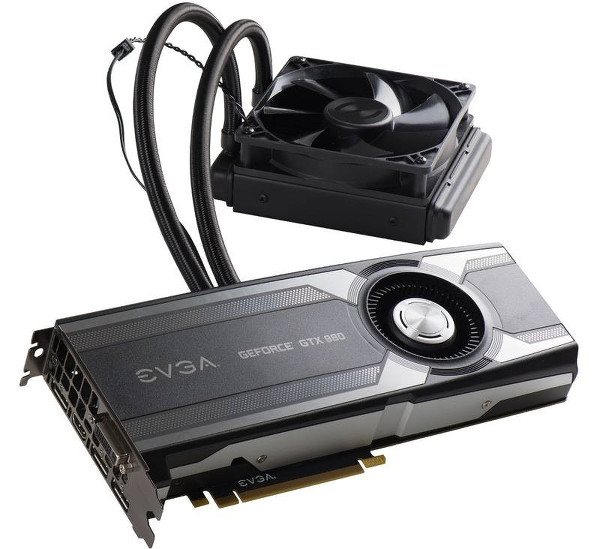 EVGA'dan hepsi-bir-arada sıvı soğutmalı GeForce GTX 980 Hybrid