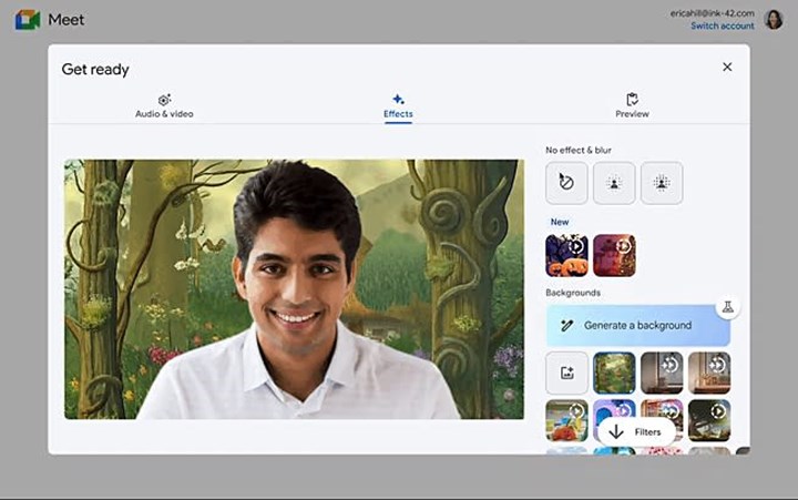 Google Meet'te arka planı artık yapay zeka oluşturuyor