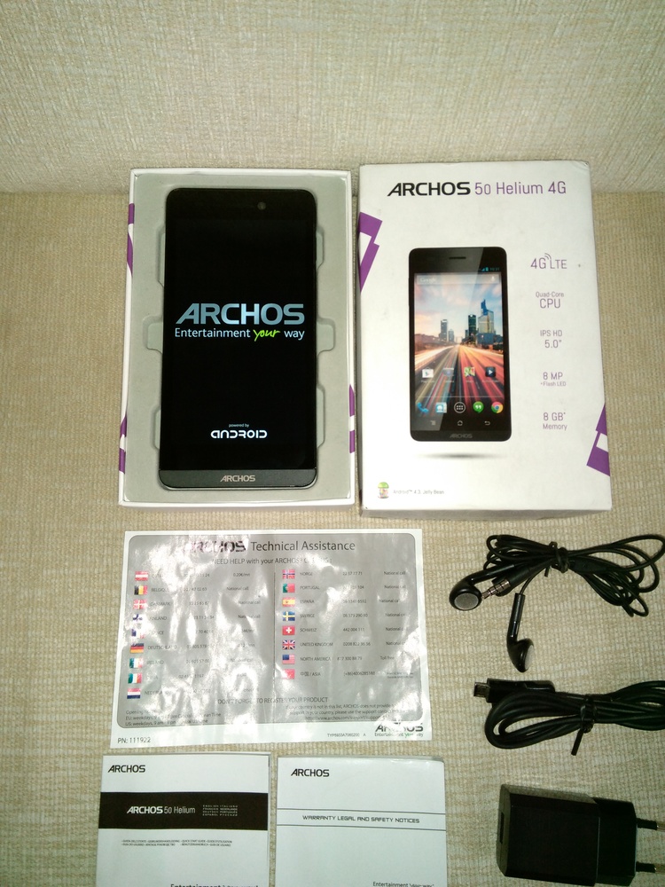  KAYITLI::Archos 50 Helium 4G, Snapdragon MSM8926 Quadcore, Adreno 305,  5 inç IPS HD ekran