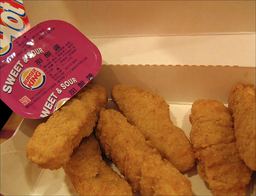  BurgerKing de satılan Chicken Tenders Tavuk değil Ekmek