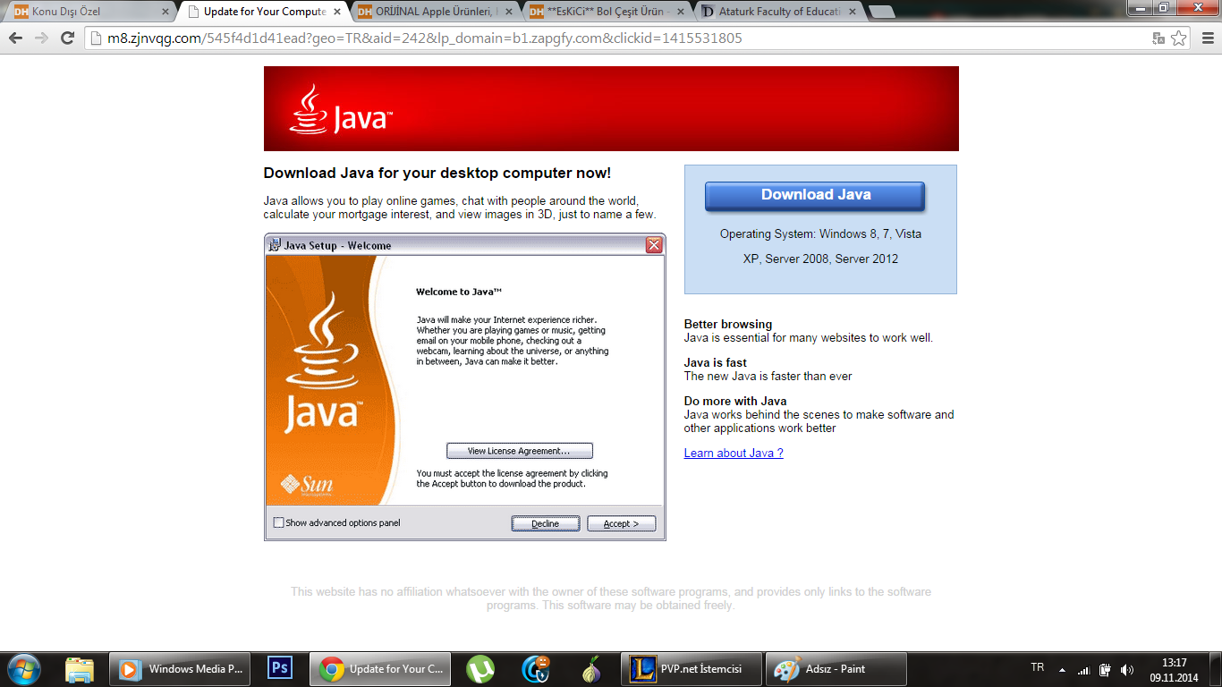 Java update download