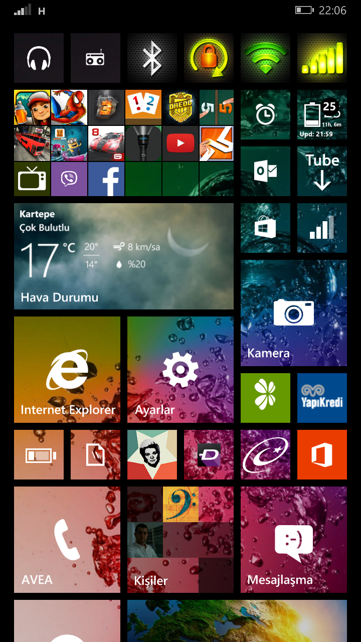  Windows Phone 8.1 Ana Ekranlarınız