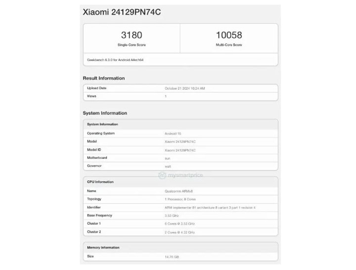 Xiaomi 15’in Geekbench performansı sızdırıldı