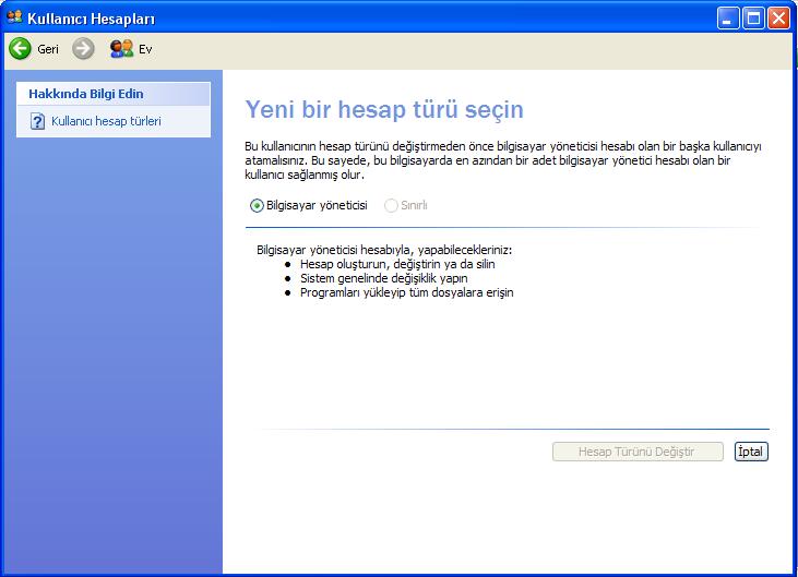  Windows'un Açılışında Kullanıcı Adı ve Şifre Sormasının İptali