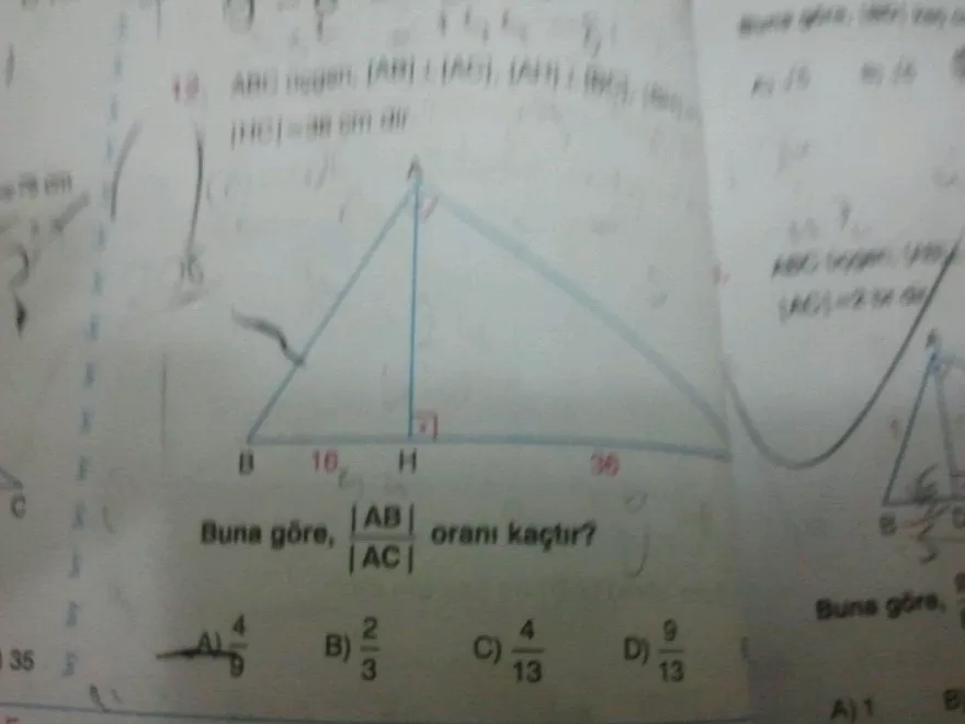  Baş Belası 13 Dik Üçgen ve Öklid Sorusu
