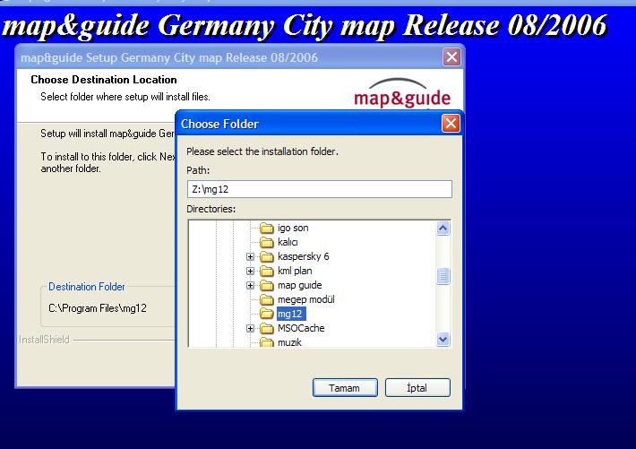  laptopla navigasyon proğramim kurlumu