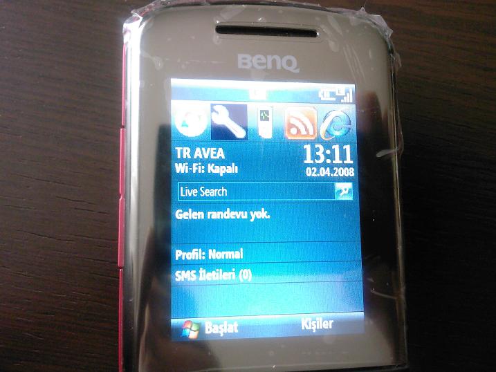  Sıfır Benq Siemens E72-Windows Mobile 6.0- Wi-Fi, BT,2 MP Kamera,MSN vs