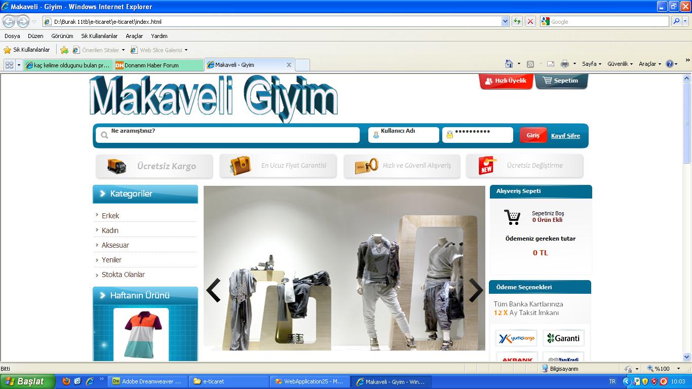  E-Ticaret sitesi 260 TL