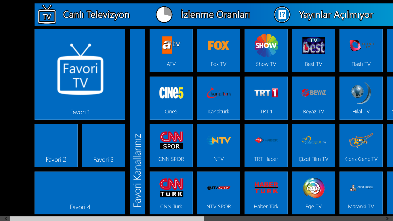 TRT TV. Canli. TV programmes. SIM TVS.