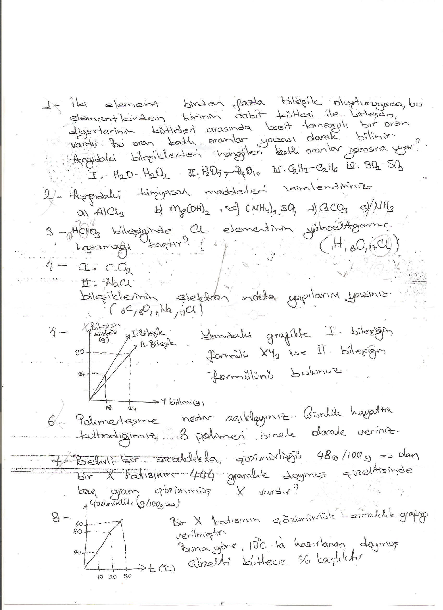  9. Sınıf Kimya Dersi iyi olan arkadaşlar