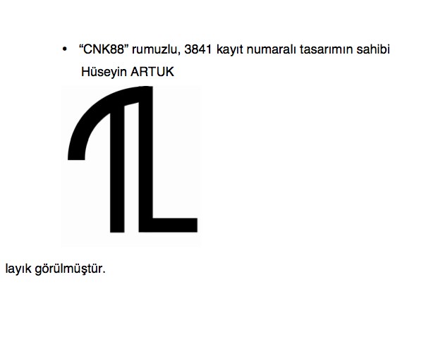  İŞte yeni tl simgesi