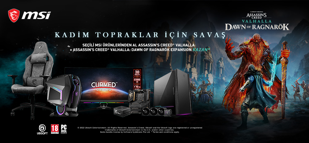 Seçili MSI Ürünlerinden Al, Assassin's Creed Valhalla: DAWN of RAGNARÖK EXPANSION Kazan!